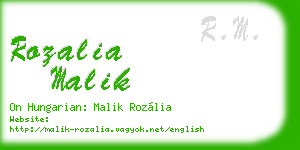 rozalia malik business card